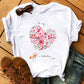 T-shirt à manches courtes imprimé amour