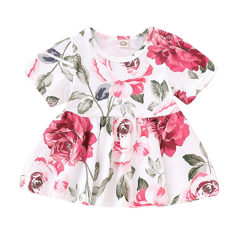 Combinaison en jean à haut rose pour enfant