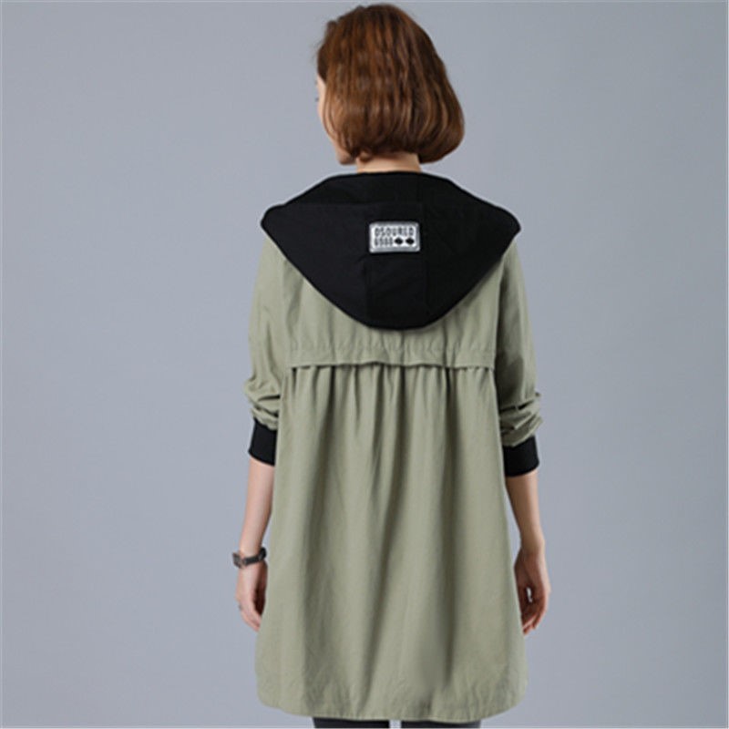 Mid-length Loose Casual Hooded Jacket