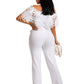 Standard Size Ruffles Off-the-shoulder Jumpsuit