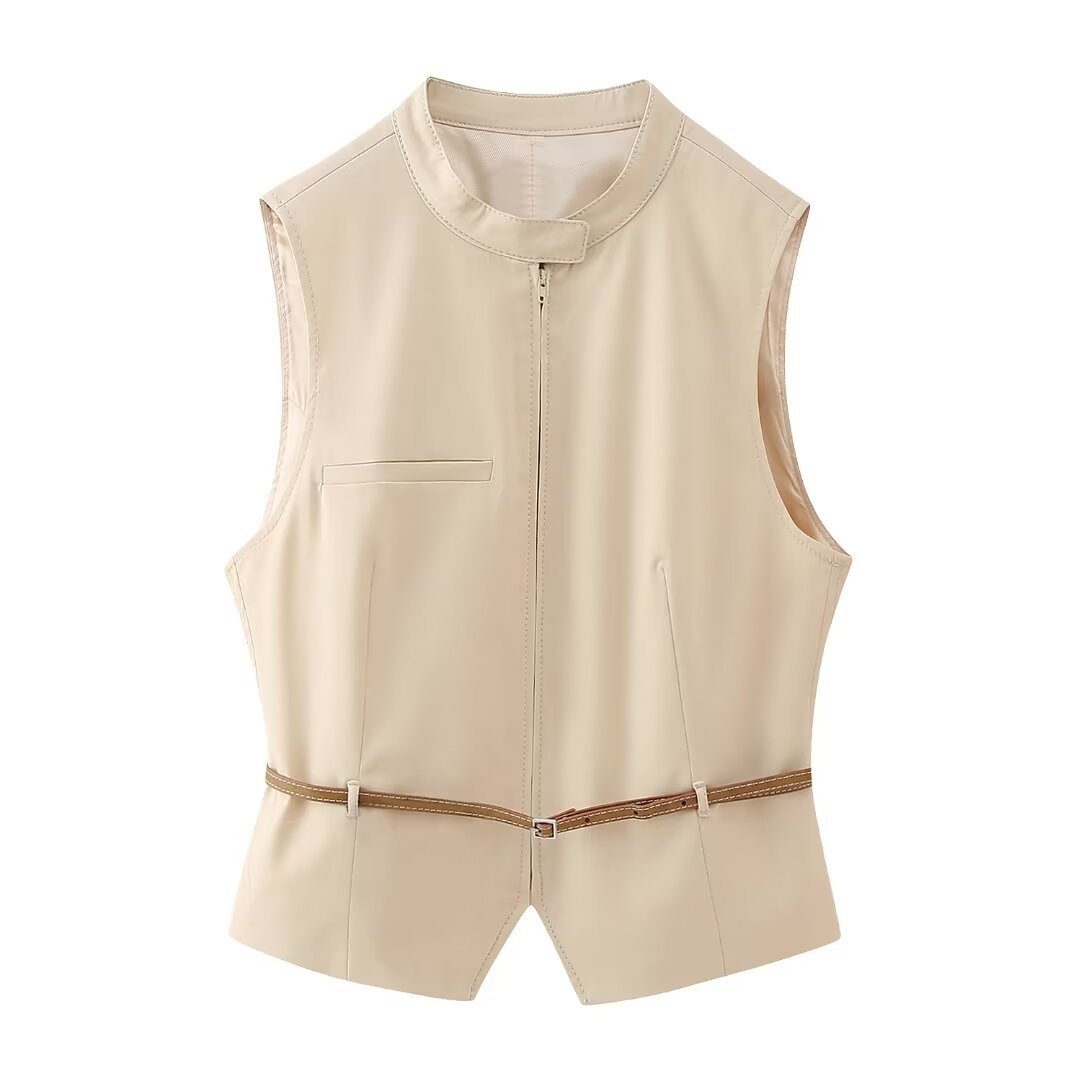 Women's Fashion With Waistband Tops Skort Suit