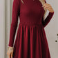 Shiying Solid Color Casual Women's Texture High Waist Dress