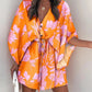 Women's V-Neck Tie Printed Beach Dress