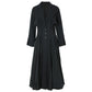 Women's Elegant Lapel And Waist Tight Long Sleeve Dress
