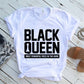 Cartoon African girl print ladies short sleeve T-shirt