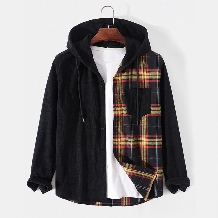 Fashion Hooded Long Sleeve Striped Men's Clothing