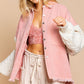 Women's Fashion Personality Splicing Jacket Tweed