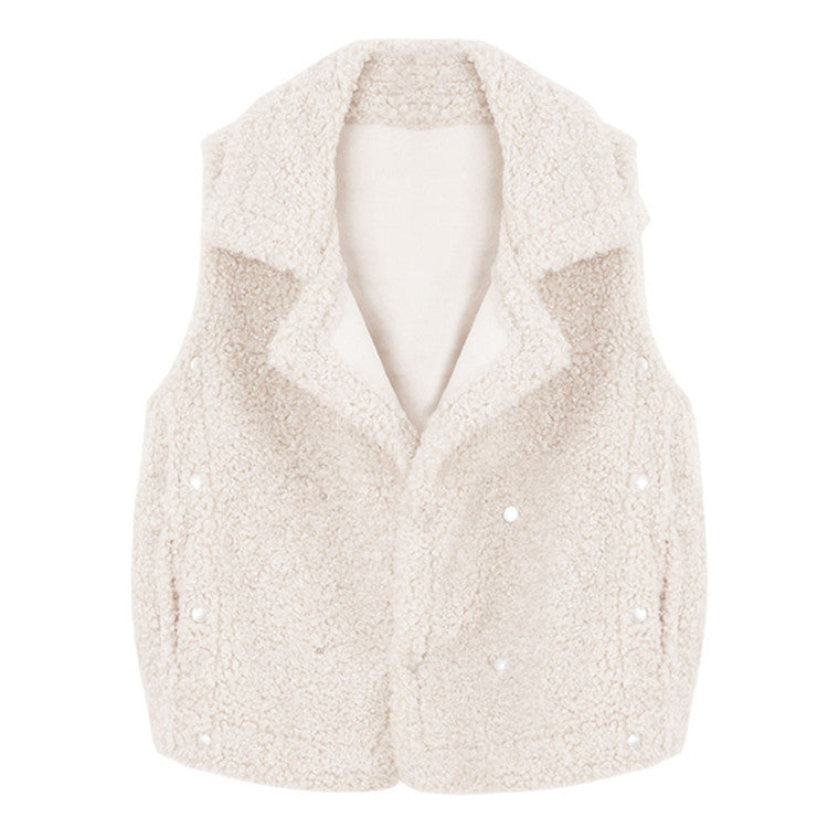 Loose thick short waistcoat