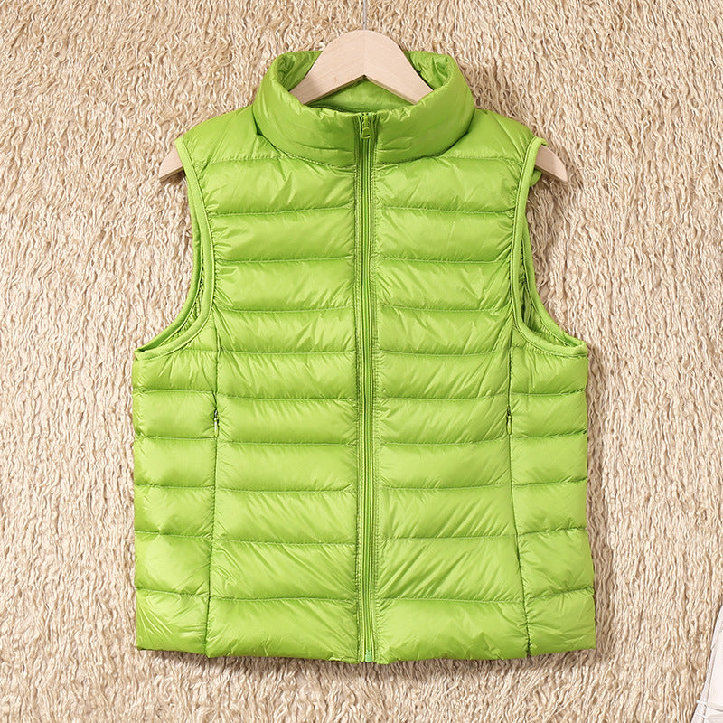 Lightweight down jacket women's Vest Short Size Large
