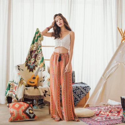 Pantalon fendu bohème