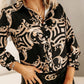 Women's Fashion Casual Digital Printing Single-breasted Shirt