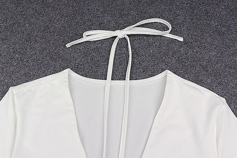 Slim Fitting Short Long Sleeve Top With Metal Buttons
