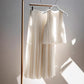 Popular White Pleated High-end Coat Skirt Two-piece Set