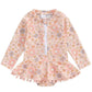 Fashion Long Sleeve Printed Princess Lace Swimsuit