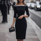 Sexy Strapless Black Patchwork Dress