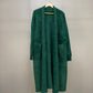 Women's Super Long Temperament Thick Knitted Cardigan Jacket