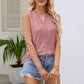 Women's Hole Hollow-out V-neck Sleeveless Stitching Vest