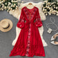 Women's Waist Slimming Mid-length Travel Vacation Dress