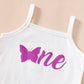 Baby Girl's Rompers Crawling Suit Printed Butterfly Two-piece Set