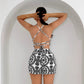 Women's Printed Tassel Top And Shorts Set