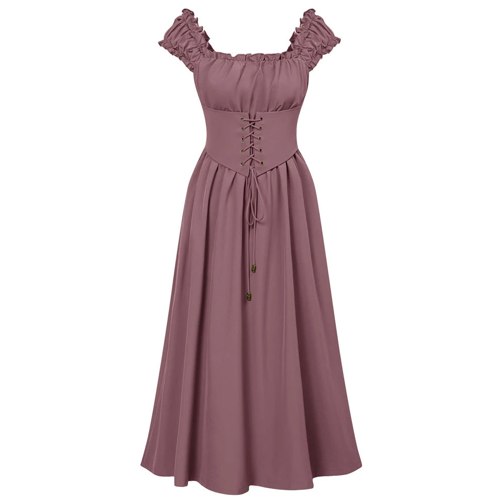 Waist-tight Dress Renaissance Medieval Party Cos Costume