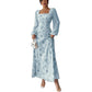Women's Chiffon Floral Long-sleeved Dress