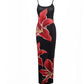European And American Style Flower Strap Dress Women
