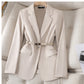 Veste de costume tube droite pour femme