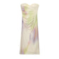 New Summer Ethnic Print Floral Silk Net Tube Top Dress