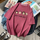 Korean style loose all-match cec half sleeve t-shirt