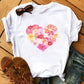 T-shirt à manches courtes imprimé amour