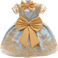 Baby princess dress 1-3 years old dress gold lace