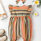 Flounced Sleeve Bow One-piece Romper Crawling Suit Same Style Fashion Hair Band