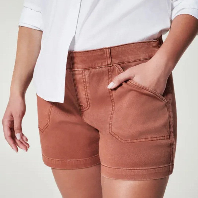 Shorts pour femmes, mode d'été, shorts haute élasticité avec poches, pantalons décontractés