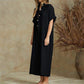 Women's Solid Color Short-sleeved Jumpsuit
