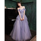 Robe de soirée violette pour hôte de la réunion annuelle