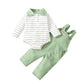 Ensemble pull-over en coton vert sans chemisier à capuche et pantalon