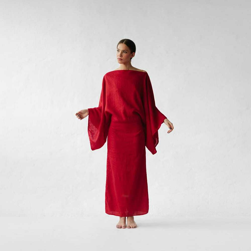European And American Leisure Cotton And Linen Collar Dress