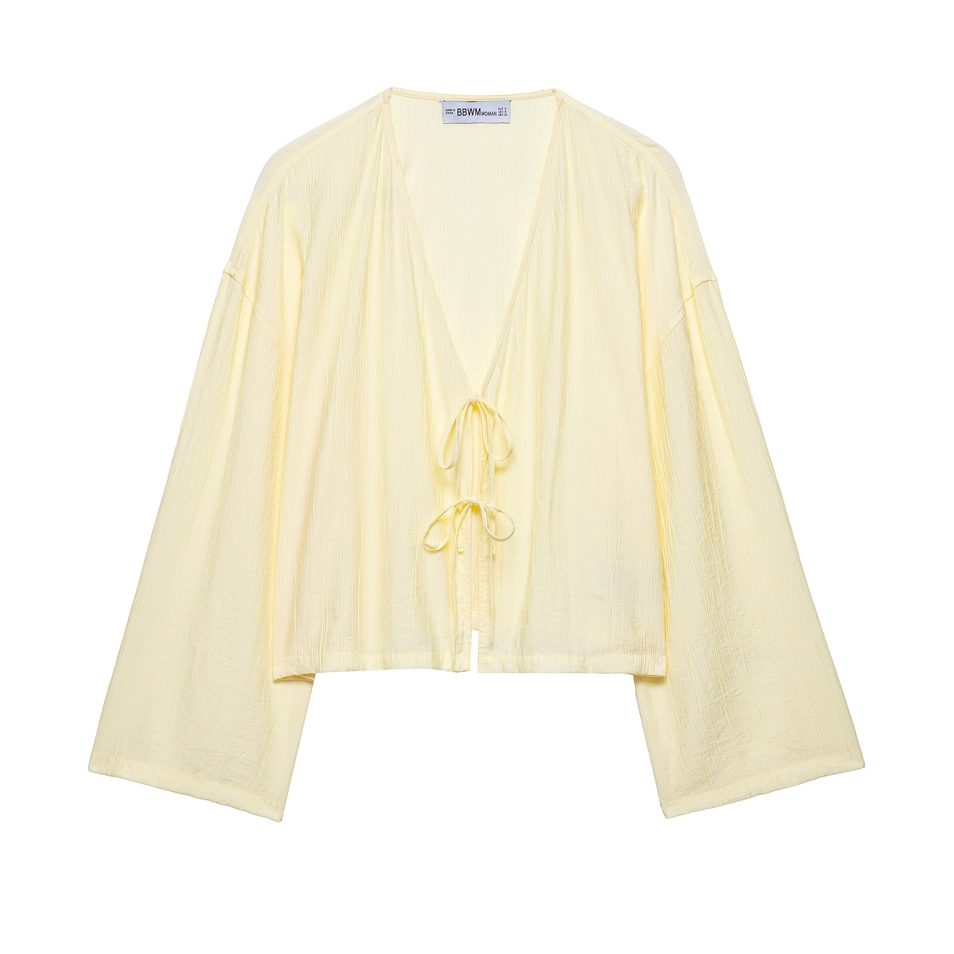 Wrinkle Effect Kimono Coat Shorts Suit