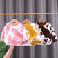 Long-sleeved Warm Sweater With Plush Rabbit Fur For Children And Infants
