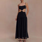 Sleeveless Hooded Midriff Baring Figure-hugging Dress