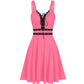 Robe à bretelles style gothique punk tendance pour femme, tenue de tous les jours