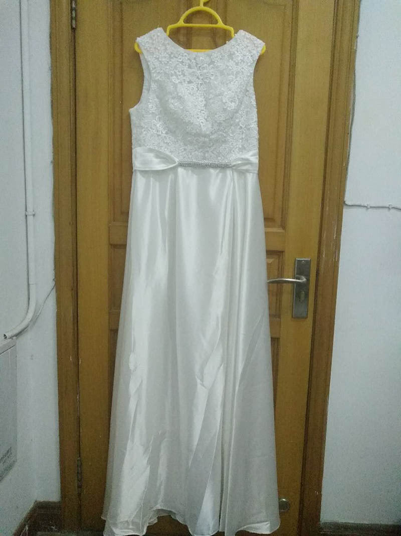 Robe de soirée longue en mousseline