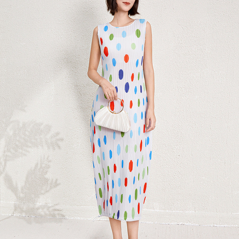 Colorful Polka Dot Dress Women's Summer