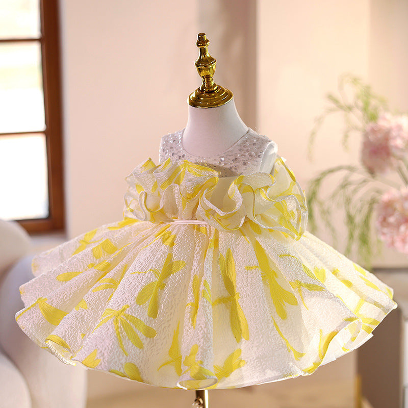 Umbrella Princess Dress Catwalk Performance Flower Girl's One-year-old Dress