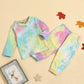 Costume deux pièces tie-dye à manches longues pour le printemps et l'automne
