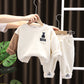 Boys' Autumn And Winter Plush Sweater Set