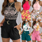 Ensemble gilet et short slim pour femme