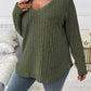 Fashion V-neck Long-sleeved T-shirt For Women