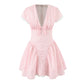 Sweet Cute Lace Stitching Cotton Mini Dress